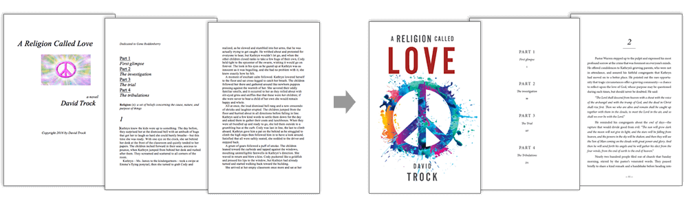 example of before and after BookBaby's formatting services