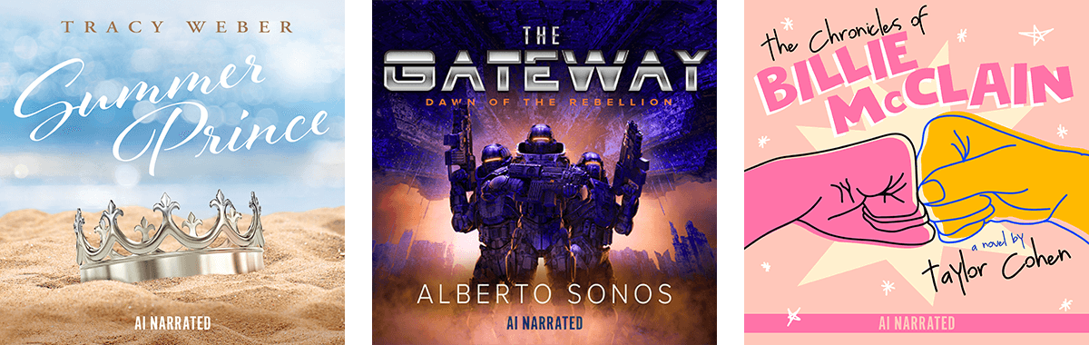 audiobook covers designed by BookBaby