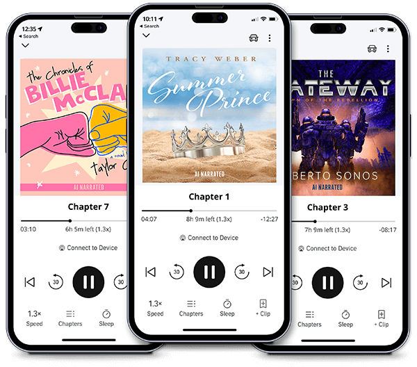 audiobooks on phone screens