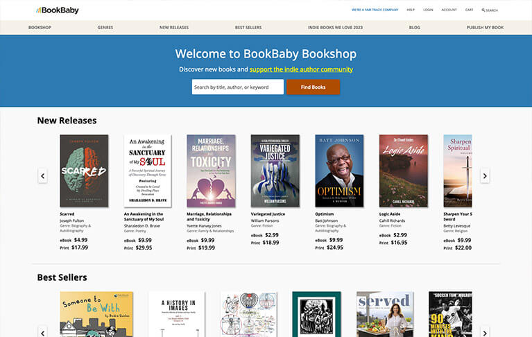 BookBaby Bookshop offerings