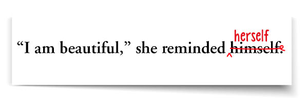 I am beautiful, she reminded herself