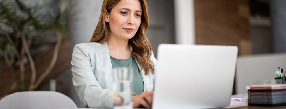 a woman editing a book