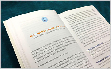 Interior of a printed book