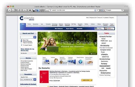 Ciando homepage