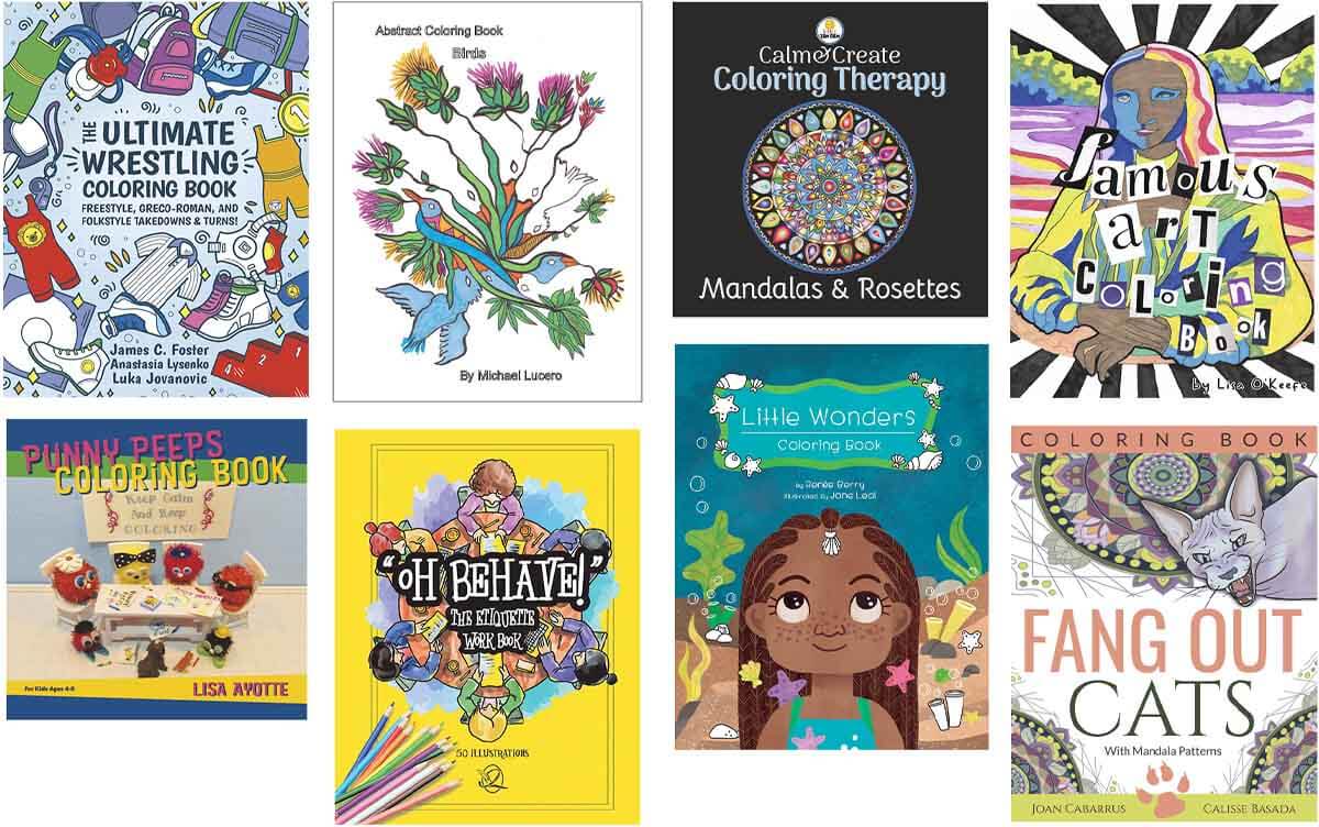 Coloring books printed and published with BookBaby