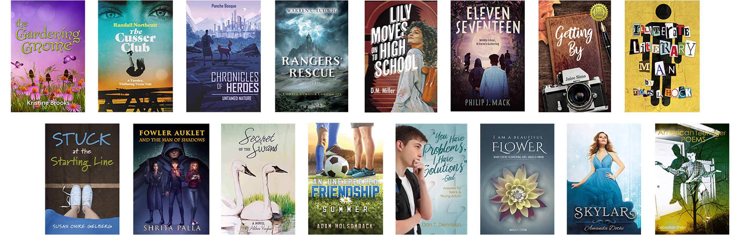 covers of teen and young adult books published by BookBaby
